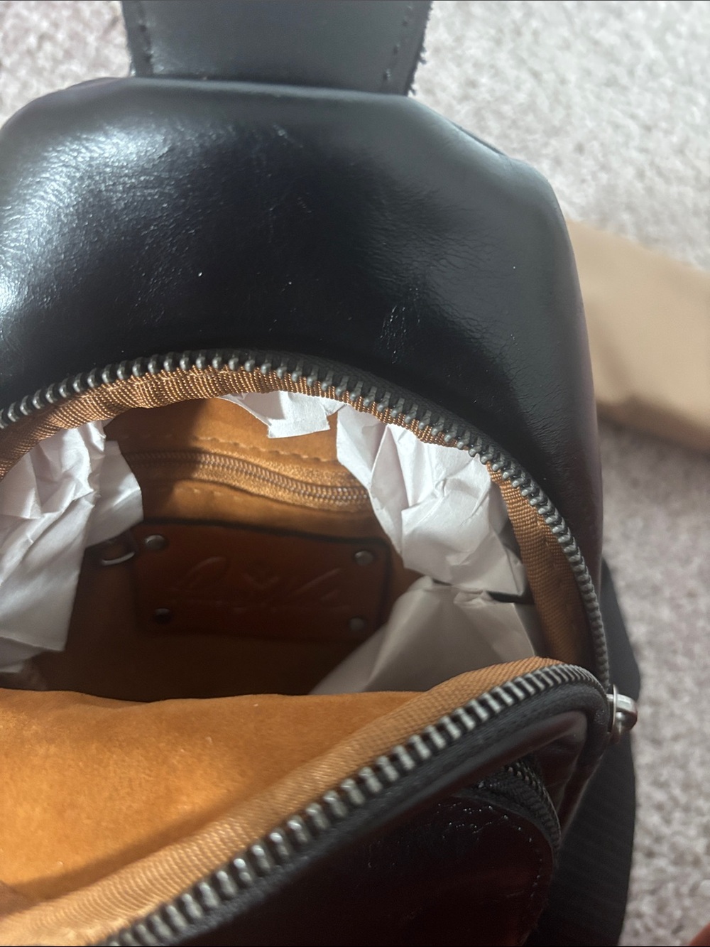 Patricia Nash Louetta Small Leather Sling Bag Black Crossbody Backpack Purse - Picture 5 of 9
